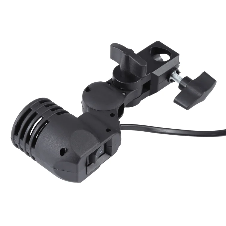 S-DLP-1122_2.webp E27 AC Socket Studio Light Mount Stand Umbrella Holder(Black) - Image 3