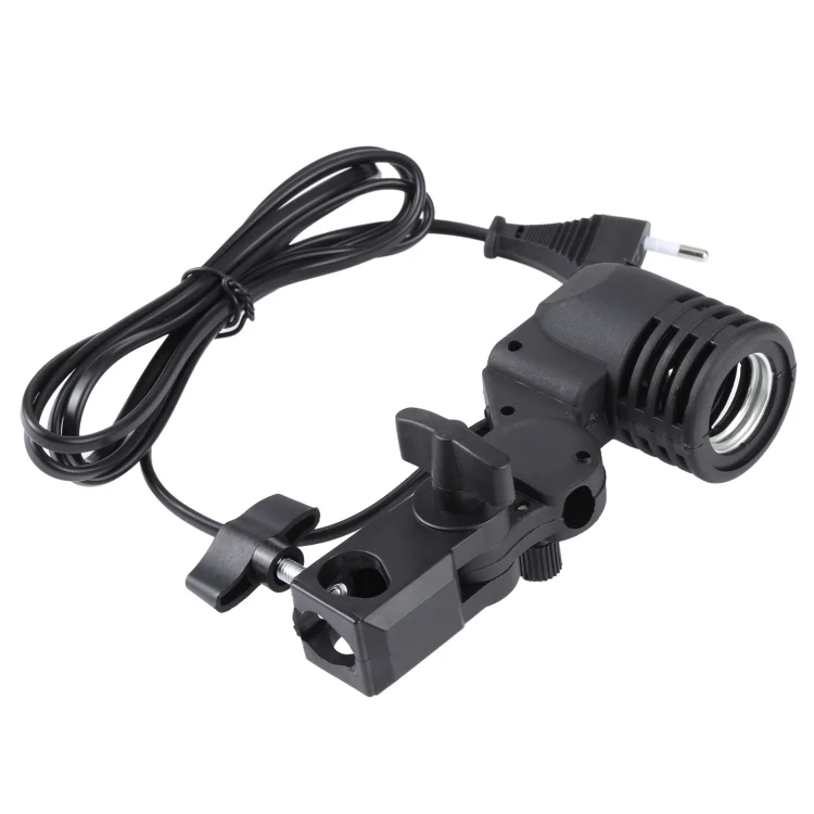 S-DLP-1122_4.webp E27 AC Socket Studio Light Mount Stand Umbrella Holder(Black) - Image 5