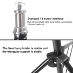 68cm-200cm Height Professional Photography Aluminum Lighting Stand for Studio Flash Light(Black) - Image 4
