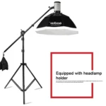 68cm-200cm Height Professional Photography Aluminum Lighting Stand for Studio Flash Light(Black) - Image 6