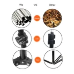 68cm-200cm Height Professional Photography Aluminum Lighting Stand for Studio Flash Light(Black) - Image 9