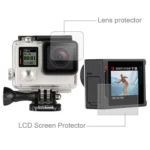 Ultra Clear LCD Screen Protector + Housing Glass Lens Protector Film for GoPro HERO4 Silver Camera - Image 6