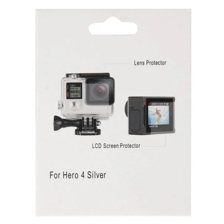 S-DLP-2314_6.webp Ultra Clear LCD Screen Protector + Housing Glass Lens Protector Film for GoPro HERO4 Silver Camera - Image 7