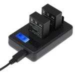 GP158-B LCD Screen Dual Batteries Charger for GoPro HERO3+ /3 (AHDBT-301, AHDBT-302), Displays Charging Capacity - Image 2