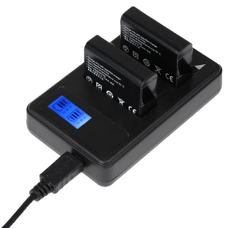 S-DLP-3142_1.webp LCD Screen Dual Batteries Charger for GoPro HERO4 (AHDBT-401), Displays Charging Capacity (GP258-C) - Image 2
