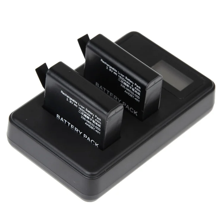 S-DLP-3142_4.webp LCD Screen Dual Batteries Charger for GoPro HERO4 (AHDBT-401), Displays Charging Capacity (GP258-C) - Image 5