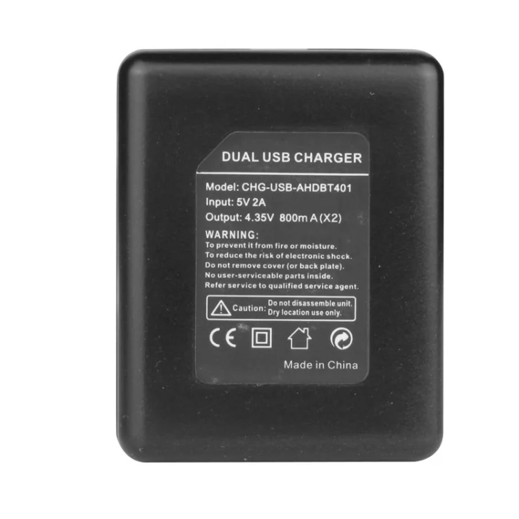 S-DLP-4565B_3.webp USB Dual Battery Travel Charger for GoPro HERO4 (AHDBT-401) - Image 4