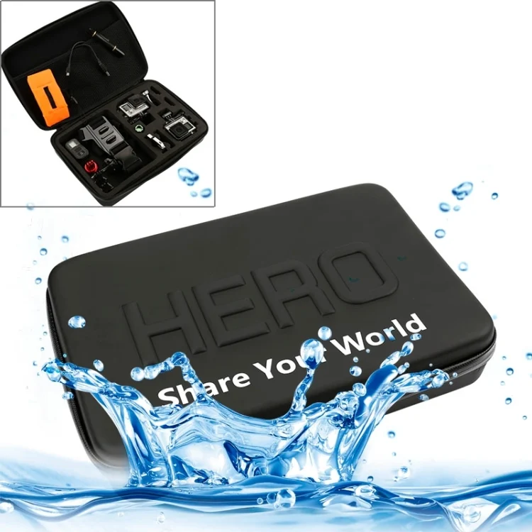 S-DLP-5262_1.webp Shockproof Waterproof Portable Travel Case for GoPro, Insta360, DJI and Other Action Cameras Accessories, Size: 32cm x 22cm x 7cm - Image 2
