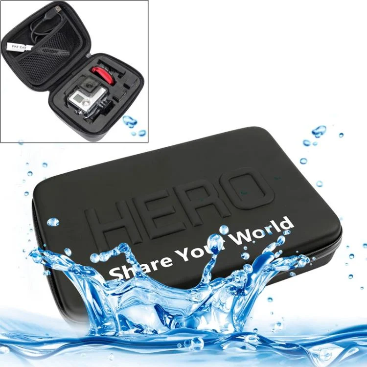 S-DLP-5263_1.webp Shockproof Waterproof Portable Travel Case for GoPro, Insta360, DJI and Other Action Cameras Accessories, Size: 16cm x 12cm x 7cm - Image 2