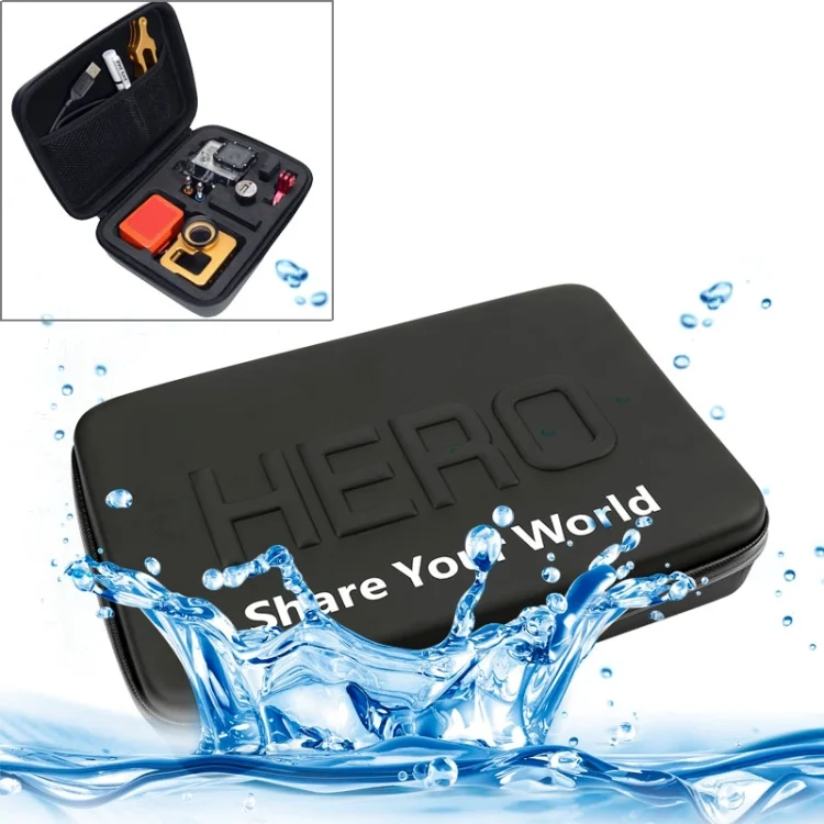 S-DLP-5264_1.webp Shockproof Waterproof Portable Travel Case for GoPro, Insta360, DJI and Other Action Cameras Accessories, Size: 22cm x 16cm x 7cm - Image 2