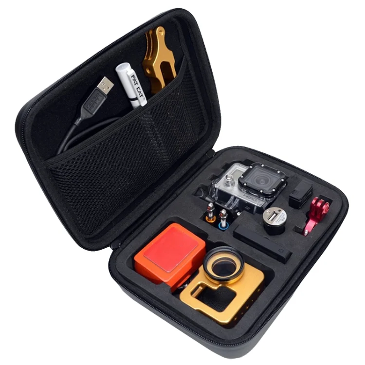 S-DLP-5264_3.webp Shockproof Waterproof Portable Travel Case for GoPro, Insta360, DJI and Other Action Cameras Accessories, Size: 22cm x 16cm x 7cm - Image 4