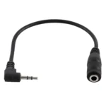 2.5mm Male Elbow to 3.5mm Female Audio Stereo Converter Adapter Cable - Image 3