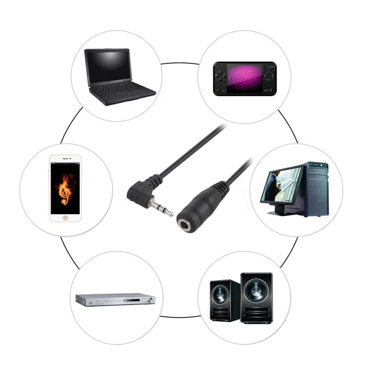 S-EP-302_3.webp 2.5mm Male Elbow to 3.5mm Female Audio Stereo Converter Adapter Cable - Image 4