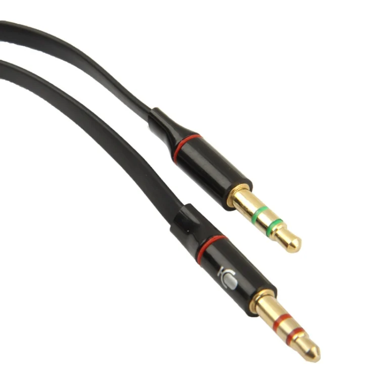 S-EP-307_3.webp 3.5mm female to 3.5mm Male Microphone Jack + 3.5mm Male Earphone Jack Adapter Cable(Black) - Image 4