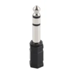 6.35mm Male to 3.5mm Stereo Jack Adaptor Socket Adapter(Black) - Image 4