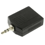 3.5mm Male to 2 Female 6.35mm Audio Adapter(Black) - Image 4