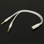 3.5mm female to 3.5mm Male Microphone Jack + 3.5mm Male Earphone Jack Adapter Cable - Image 2
