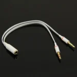 3.5mm female to 3.5mm Male Microphone Jack + 3.5mm Male Earphone Jack Adapter Cable - Image 4