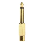 Gold Plated 6.35mm Memo Male to RCA Headphone Jack Adapter - Image 2
