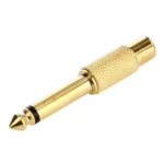 Gold Plated 6.35mm Memo Male to RCA Headphone Jack Adapter - Image 4