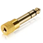 Gold Plated 6.35mm Male to 3.5mm Stereo Jack Adaptor Socket Adapter - Image 2
