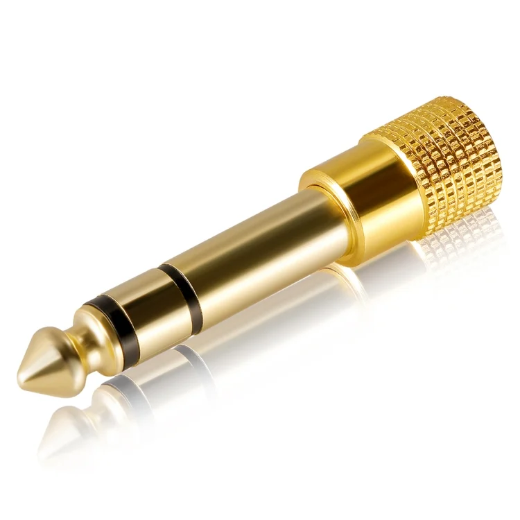 S-EP-321_2.webp Gold Plated 6.35mm Male to 3.5mm Stereo Jack Adaptor Socket Adapter - Image 3