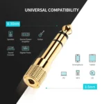 Gold Plated 6.35mm Male to 3.5mm Stereo Jack Adaptor Socket Adapter - Image 5