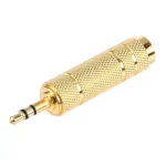 Gold Plated 3.5mm Plug to 6.35mm Stereo Jack Adaptor Socket Adapter - Image 4