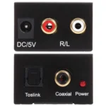 Digital Optical Coax to Analog RCA Audio Converter(Black) - Image 3