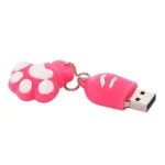 16GB Bear Paw Shaped Silicone USB 2.0 Flash Disk with Anti Dust Cup(Red plum) - Image 2