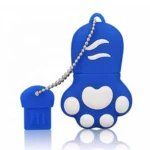 16GB Bear Paw Shaped Silicone USB 2.0 Flash Disk with Anti Dust Cup(Blue) - Image 3