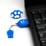 16GB Bear Paw Shaped Silicone USB 2.0 Flash Disk with Anti Dust Cup(Blue) - Image 4
