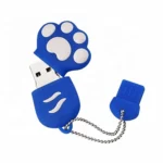 2GB Bear Paw Shaped Silicone USB 2.0 Flash Disk with Anti Dust Cup(Blue) - Image 2