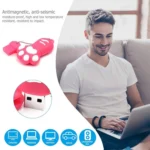 8GB Bear Paw Shaped Silicone USB 2.0 Flash Disk with Anti Dust Cup(Red plum) - Image 6