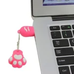 2GB Bear Paw Shaped Silicone USB 2.0 Flash Disk with Anti Dust Cup(Red plum) - Image 4
