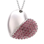 Heart Shaped Diamond Jewelry USB Flash Disk, Special for Valentines Day Gifts - Image 2