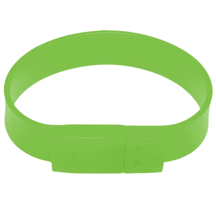 S-FD-030228_1.webp 16GB Silicon Bracelets USB 2.0 Flash Disk(Green) - Image 2