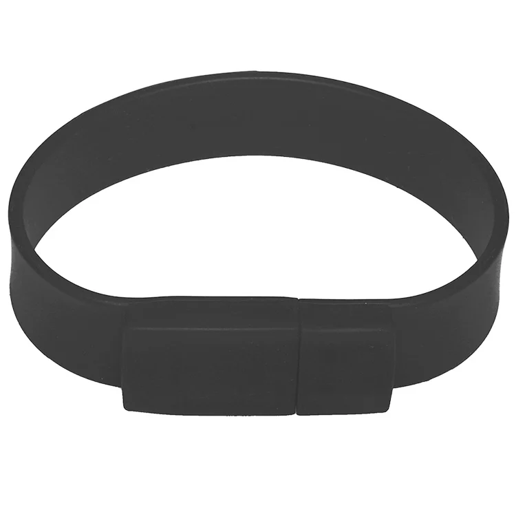 S-FD-03029_1.webp 2GB Silicon Bracelets USB 2.0 Flash Disk(Black) - Image 2