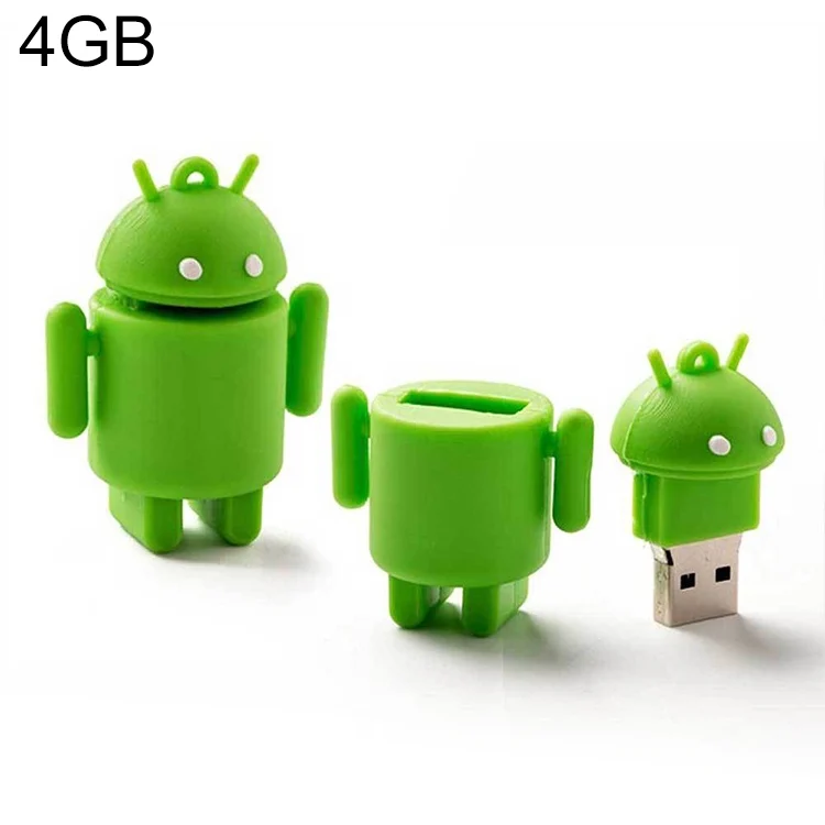 S-FD-11011.webp 4GB Android Robot Style USB Flash Disk (Green) - Image 1