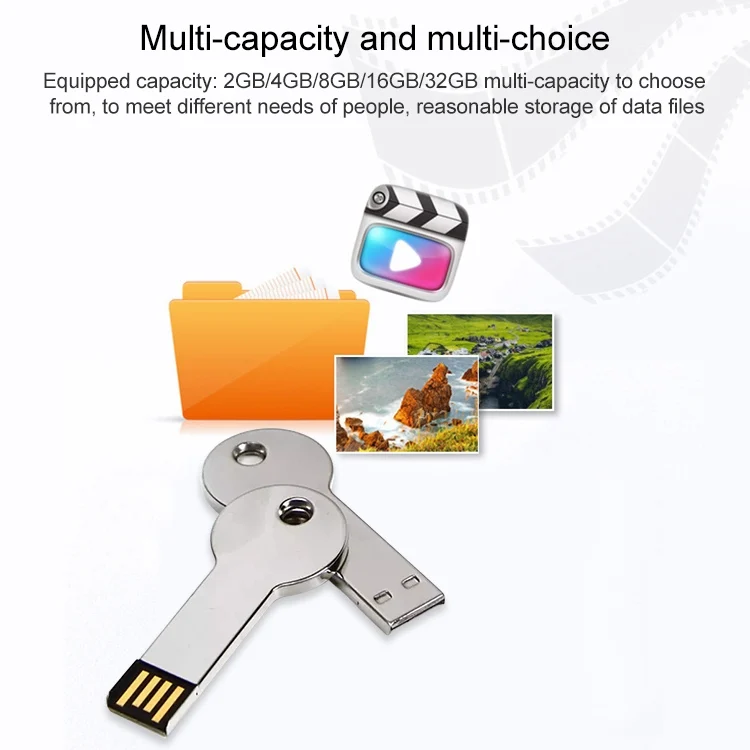S-FD-11873_5.webp Silver Metal Key Style USB 2.0 Flash Disk (16GB)(Silver)(Silver) - Image 6