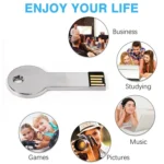 Metal Series Mini USB 2.0 Flash Disk with Keychain (4GB) - Image 7