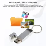 Metallic on Key Ring Style USB 2.0 Flash Disk (16GB) - Image 4