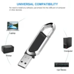 2GB Metallic Keychains Style USB 2.0 Flash Disk (Black)(Black) - Image 3