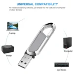 4GB Metallic Keychains Style USB 2.0 Flash Disk (Grey)(Grey) - Image 3