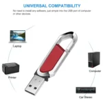 8GB Metallic Keychains Style USB 2.0 Flash Disk (Red)(Red) - Image 3
