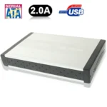High Speed 3.5 inch HDD SATA & IDE External Case,Support USB 2.0(Silver) - Image 2
