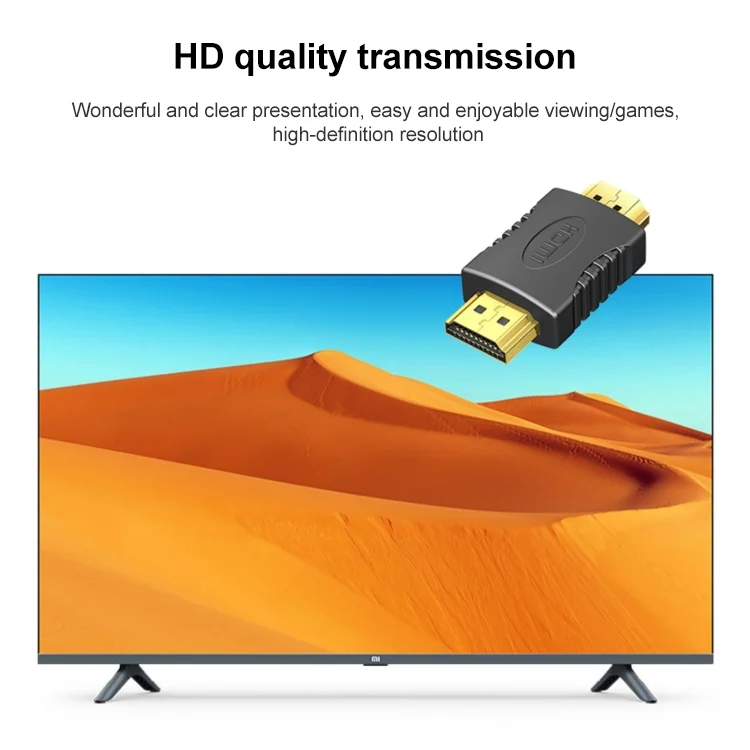 S-HDMI-0019_2.webp Gold Plated HDMI 19 Pin Male to HDMI 19 Pin Male Adapter, Support Full HD 1080P(Black) - Image 3