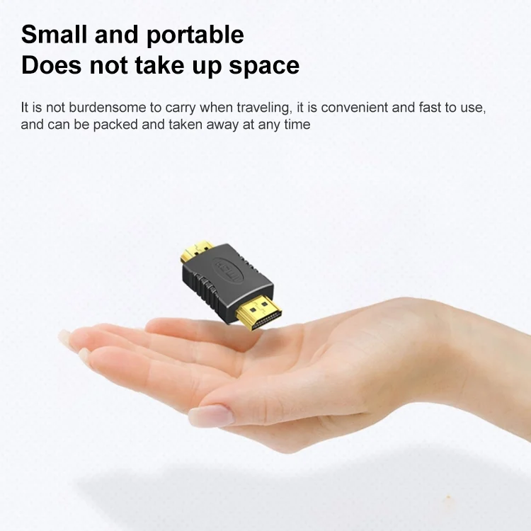 S-HDMI-0019_3.webp Gold Plated HDMI 19 Pin Male to HDMI 19 Pin Male Adapter, Support Full HD 1080P(Black) - Image 4