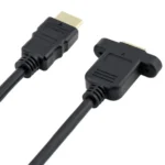 30cm HDMI (Type-A) Male to HDMI (Type-A) Female Adapter Cable with 2 Screw Holes - Image 3