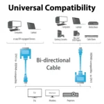 1.8m HDMI (Type-A) Male to DVI 24+1 Pin Male Adapater Cable - Image 3